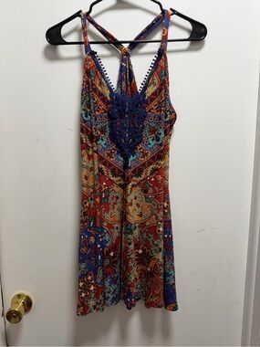 In Bloom By Jonquil Bohemian Artsy Womens Top Sz L Asymmetric Gypsy